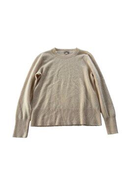 J Crew Womens Small Ivory Cashmere Crewcut Sweater Old Money Sustainable